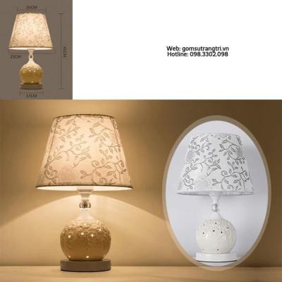 ĐÈN SỨ HỌA TIẾT HOA ( CÓ ĐIỀU KHIỂN TỪ XA )